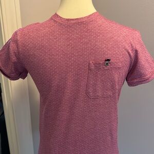 Ted Baker 1 / 2 Extra Small Pink Polka Dot Short Sleeve Tee With Pocket